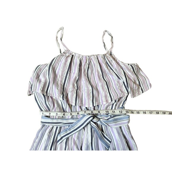 Justice Girl's Jumpsuite Romper XL Plus White Silver Sleeveless - Picture 2 of 7